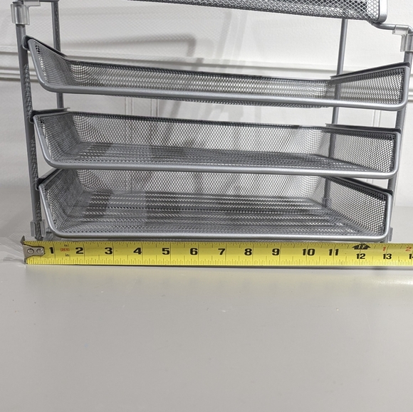 Wire Mesh Deluxe Desktop Organizer - Silver - Picture 8 of 8